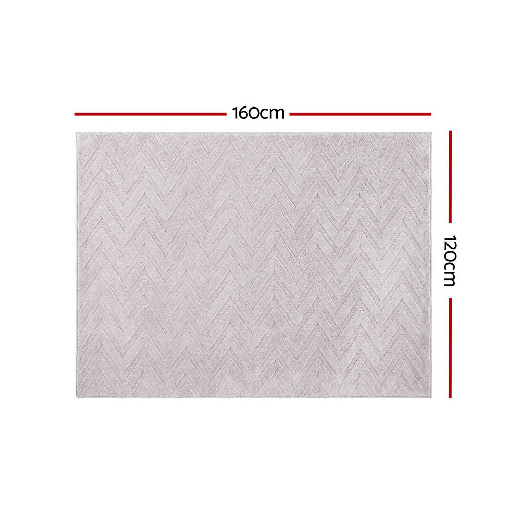 Artiss Oceans Ripple Washable Rug 120x160cm – Microfibre