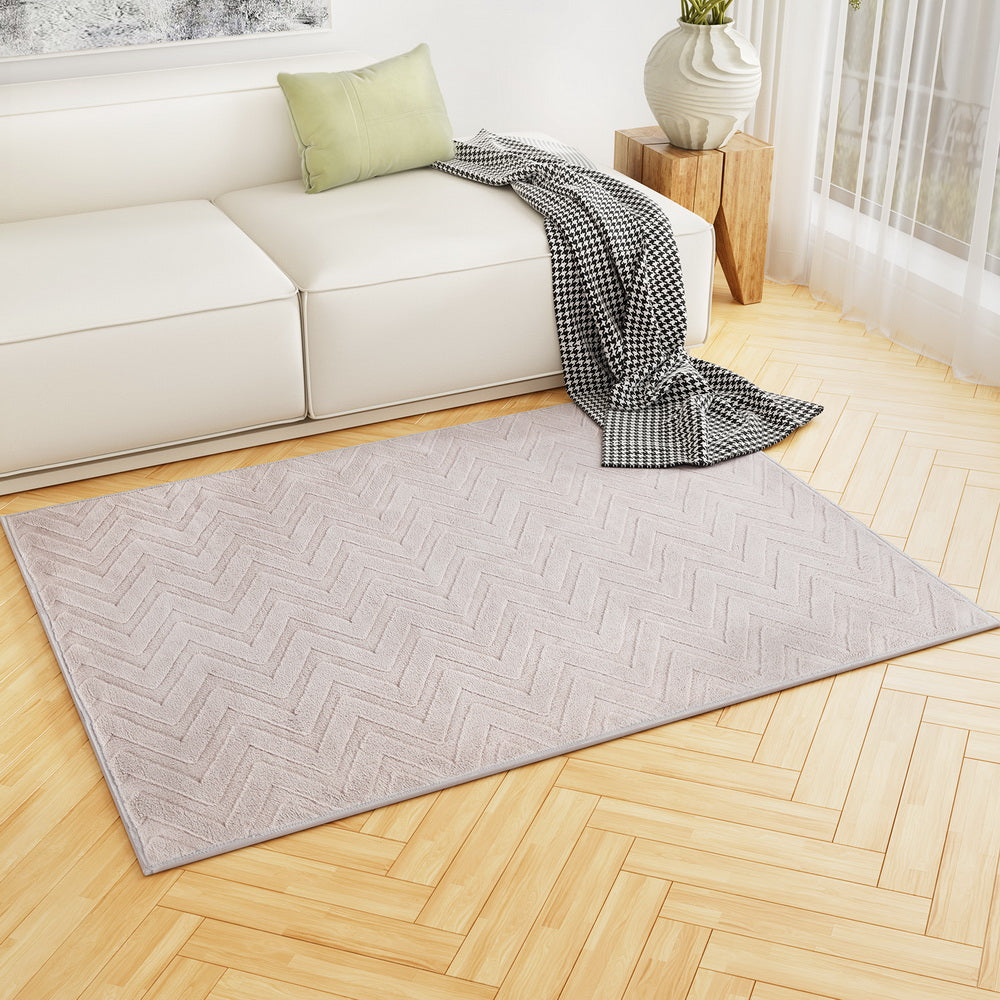 Artiss Oceans Ripple Washable Rug 120x160cm – Microfibre