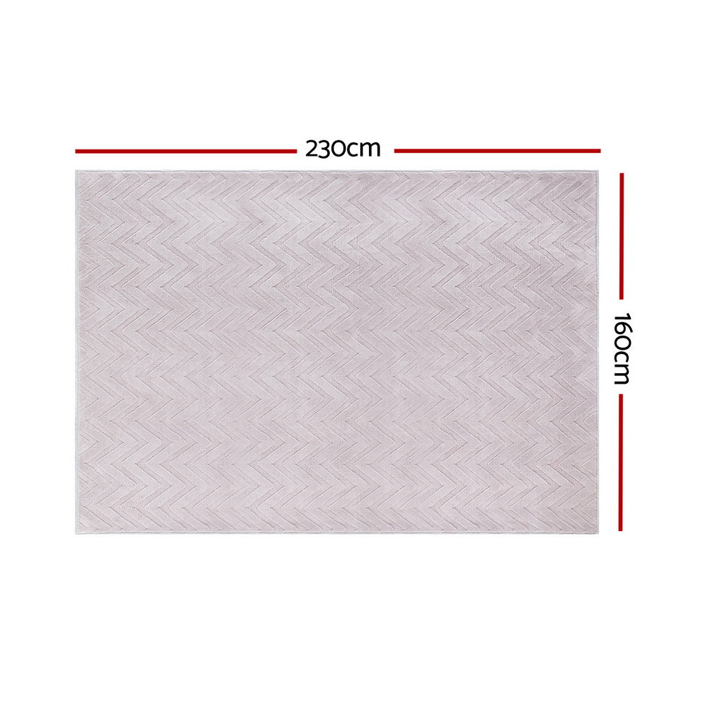 Artiss Oceans Ripple Washable Rug 160x230cm – Microfibre