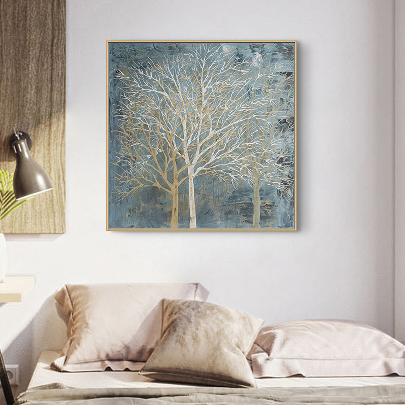 Oceans Forest In The Twilight Trees – Gold Frame Canvas