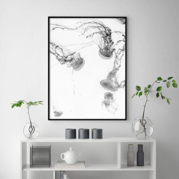 Oceans Jellyfish – Black Frame Canvas