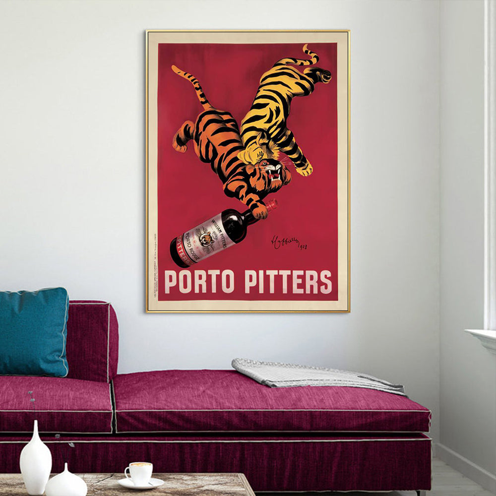 Oceans Porto Pitters Vintage – Gold Frame Canvas
