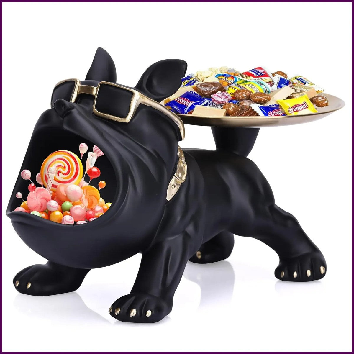 Bulldog Frenchie key bowl