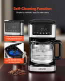 Programmable Coffee Maker, 12 Cup Programmable Drip Coffee Makers With Touch Screen, 4-Hour Keep Warm Coffee Makers Drips, 2 Brew Strengths Drip Coffee Machine For Home, 24-Hour Programmable