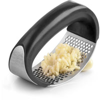Stainless steel garlic press Rubber handle