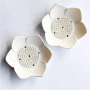Flower shaped soap dish white