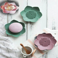 Green Flower shaped soap dish