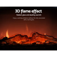 Devanti Electric Fireplace Fire Heaters 2000W