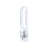 Devanti Bladeless Tower Fan Heater and Cooler 2in1 Portable Oscillation Fan for Bedroom Room Office Use White