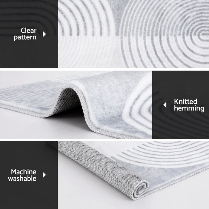 Artiss Rug 120x160cm Area Rug Washable Mat Large Carpet Faux Rabbit Fur Cyril