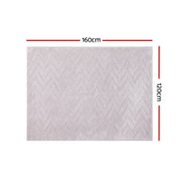 Artiss Oceans Ripple Washable Rug 120x160cm – Microfibre