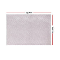 Artiss Oceans Ripple Washable Rug 160x230cm – Microfibre