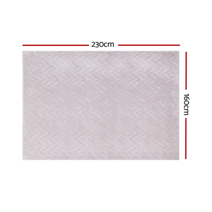 Artiss Rug 160x230cm Area Rug Washable Mat Large Carpet Microfiber Ripple