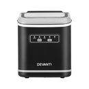 Devanti Ice Maker Machine Portable 12kg Countertop w/Self Cleaning 1.3L Black