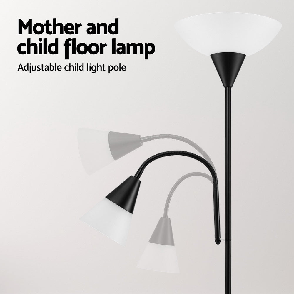 Artiss Oceans Mother & Child Floor Lamp – Black