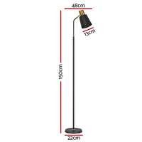 Artiss Oceans Modern LED Floor Lamp – Black