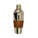Verona  Cocktail Shaker - 700ml Nickel-Plated Bar Shaker with Leather Grip | Silver