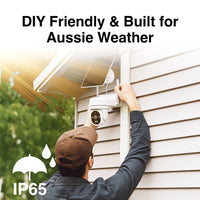Laser FHD Outdoor Pan Tilt Camera Solar White
