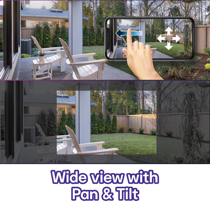 Laser FHD Outdoor Pan Tilt Camera Solar White