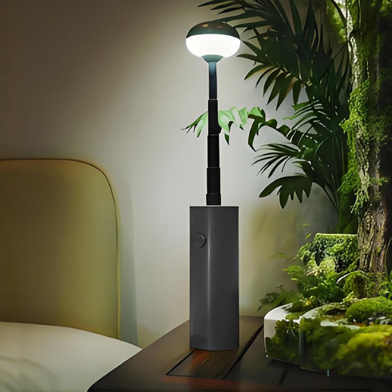 Portable Telescopic Camping Light with 5000mAh Battery â€“ Rechargeable, IPX65 Waterproof, Magnetic & Multi-Mode Outdoor Lamp (Grey)