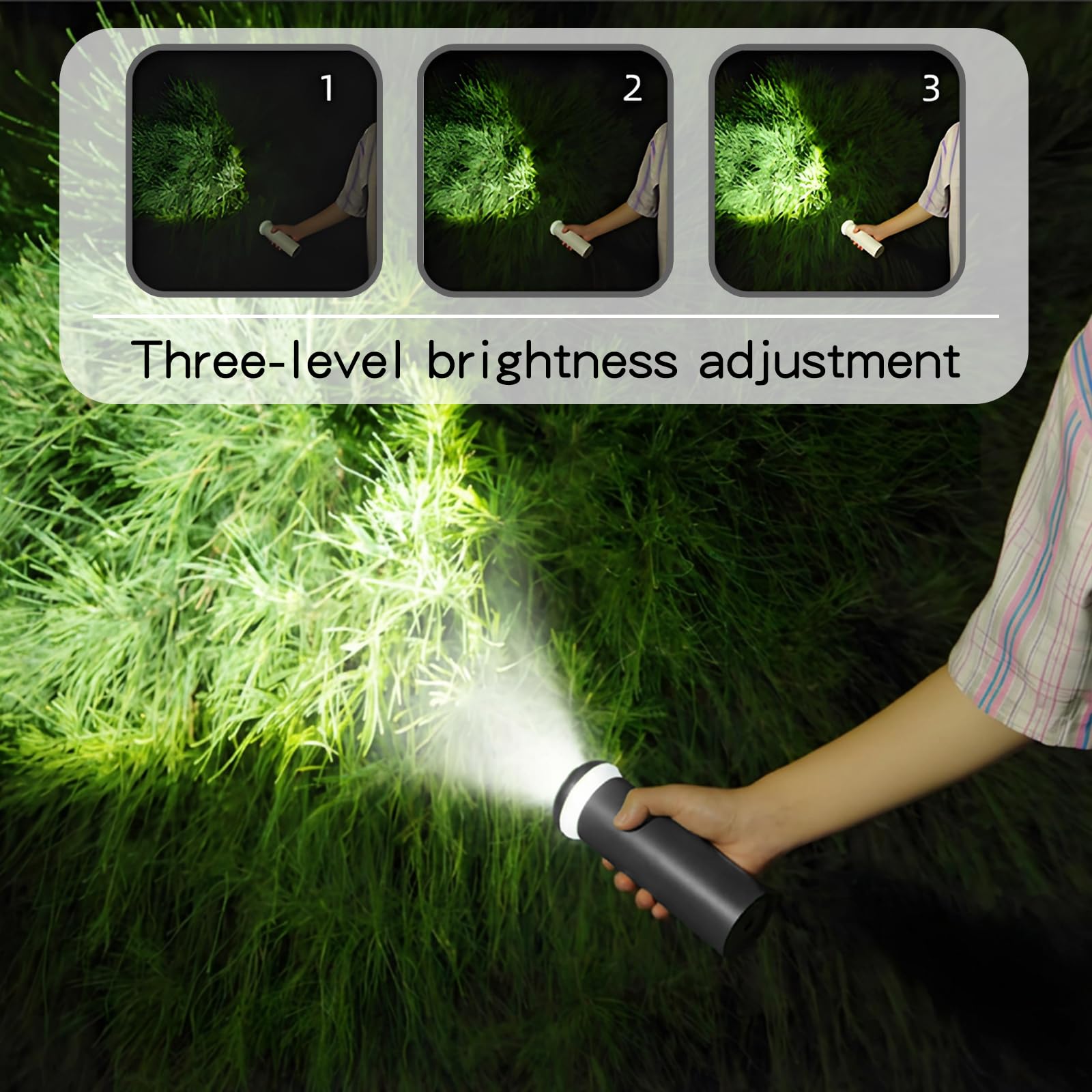 Portable Telescopic Camping Light with 5000mAh Battery â€“ Rechargeable, IPX65 Waterproof, Magnetic & Multi-Mode Outdoor Lamp (Grey)