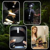 Portable Telescopic Camping Light with 5000mAh Battery â€“ Rechargeable, IPX65 Waterproof, Magnetic & Multi-Mode Outdoor Lamp (Grey)