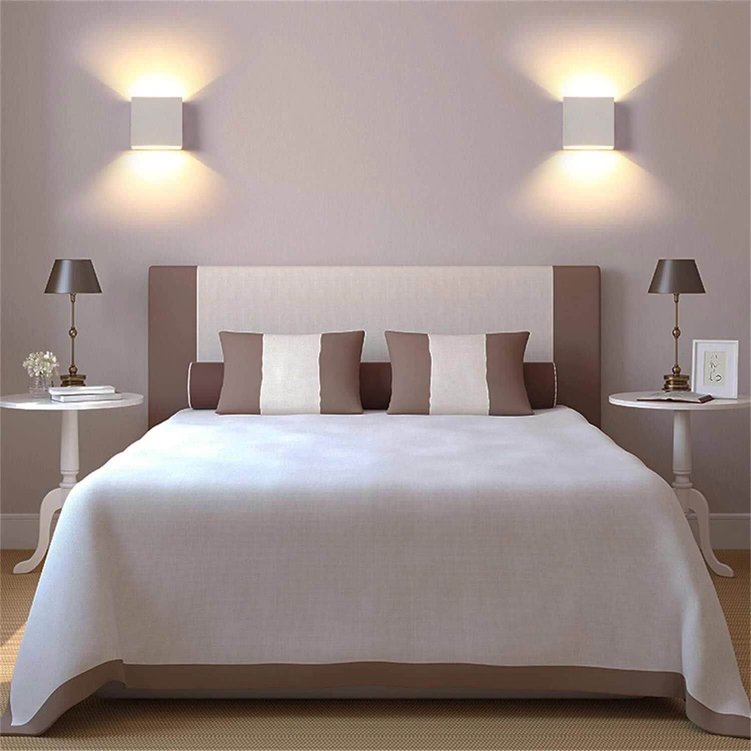 LED Wall Light 12W, Square Shaped LED Wall Lamp with Adjustable Angle Design, Modern Aluminum Wall Sconce Lighting IP65 Waterproof for Indoor Outdoor Lighting Warm White 2700K