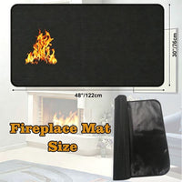 Fireproof Fireplace Hearth Mat, Fireplace Hearth Rug, Fire Resistant Rectangular Fire Pit, Heated Floor Mat for Outdoor Grills, Fire Pits, Smokers, Woodstoves, 48"x30"in