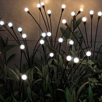 LED solar lights - Outdoor lighting - Solar garden lighting - Mood lighting - LED solar garden lights - Firefly-shaped - 12 flower pots x 2 - Waterproof, suitable for outdoor use - Ideal for decorating patio paths - White light
