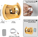 Indoor Wall Lamp - Night Light with Motion Sensor - Wireless LED Wall Light - Rechargeable Wall Lamp - Stair Lighting - Closet Lighting - Bedroom Lamp - USB Rechargeable - Magnetic -Warm White Light - Light Wood - 1 Piece