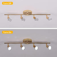 Modern 4-Light Track Lighting Kit LED (Gold)