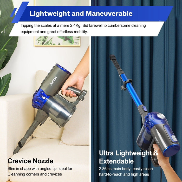 Handheld Stick Vacuum Cleaner 40 Min Runtime LED V8 150W