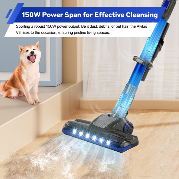 Handheld Stick Vacuum Cleaner 40 Min Runtime LED V8 150W