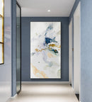 Oceans Abstract Watercolour – Black Frame Canvas