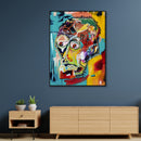 Oceans Pop Art Head – Black Frame Canvas