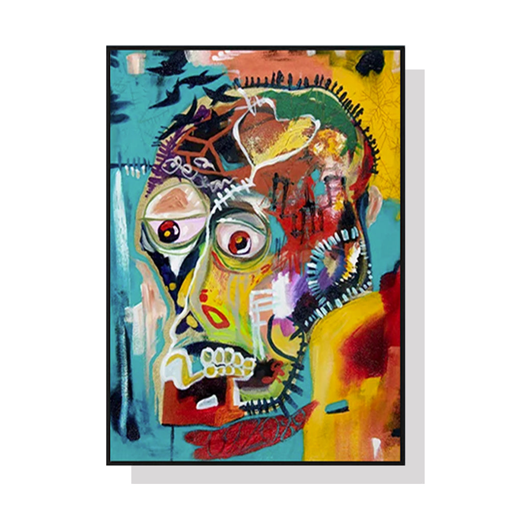 Oceans Pop Art Head – Black Frame Canvas