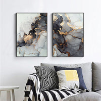 Oceans Black Splash – Black Frame Canvas (Set of 2)