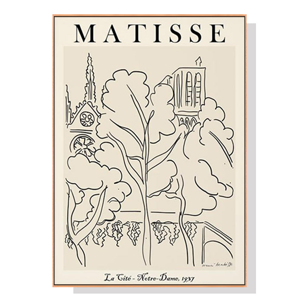 Oceans Line Art By Henri Matisse – Wood Frame Canvas