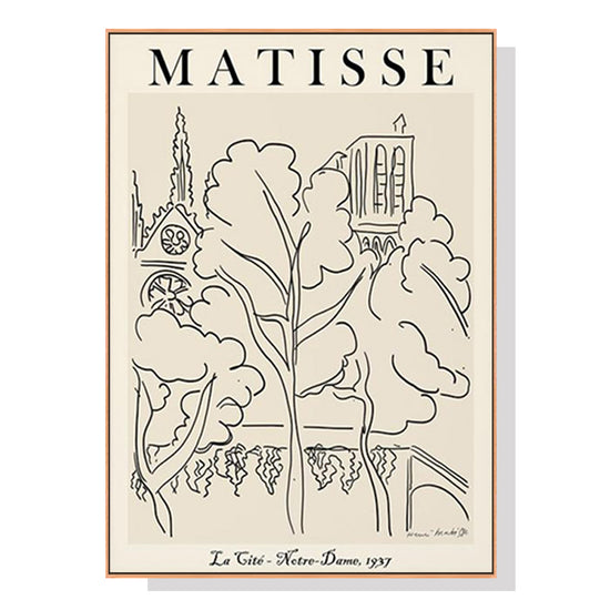 Oceans Line Art By Henri Matisse – Wood Frame Canvas