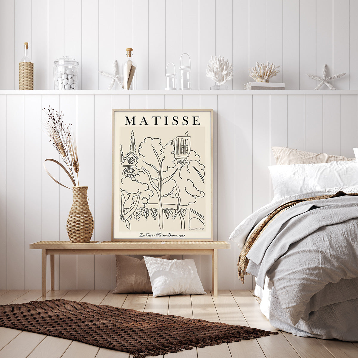 Oceans Line Art By Henri Matisse – Wood Frame Canvas
