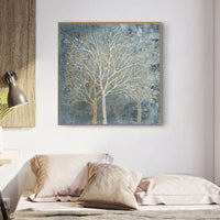 Oceans Forest In The Twilight Trees – Gold Frame Canvas