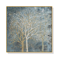 Oceans Forest In The Twilight Trees – Gold Frame Canvas