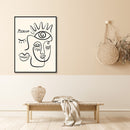 Oceans Line Art By Pablo Picasso – Black Frame Canvas