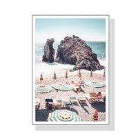 Oceans Landscape Art Print – White Frame Canvas
