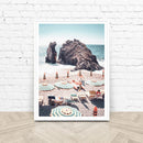 Oceans Landscape Art Print – White Frame Canvas
