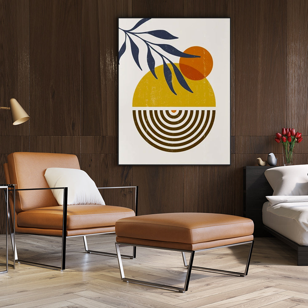 Oceans Sun and Moon – Black Frame Canvas
