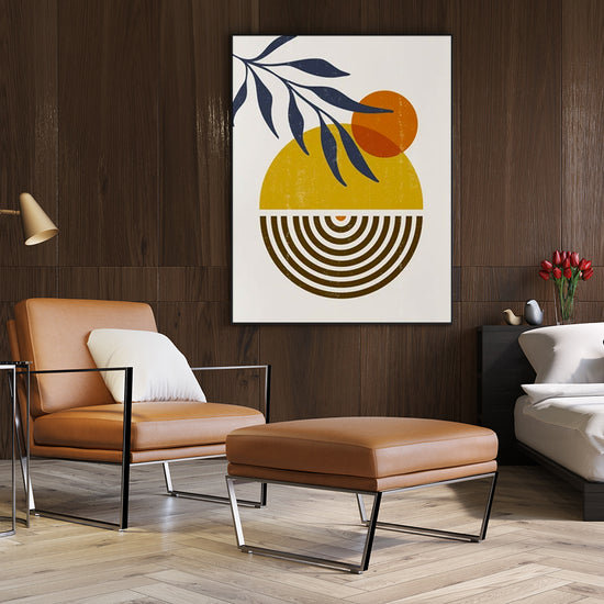 Oceans Sun and Moon – Black Frame Canvas