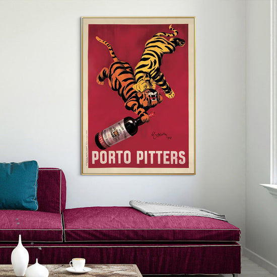 Oceans Porto Pitters Vintage – Gold Frame Canvas