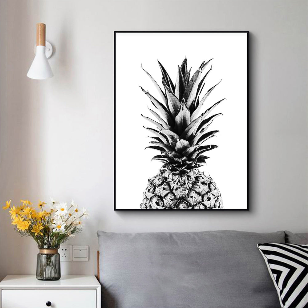 Oceans Pineapple – Black Frame Canvas