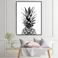 Oceans Pineapple – Black Frame Canvas